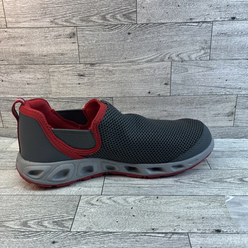 Columbia Gray Red Unisex Big Kid  Slip‎ On Moccaswim Water Techlite Shoe Size 5
